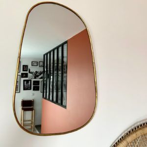 Miroir laiton doré irrégulier