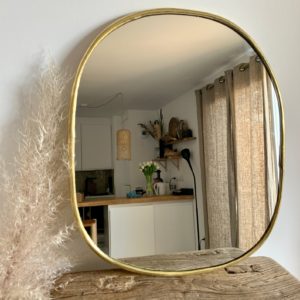 Miroir en laiton or JANE